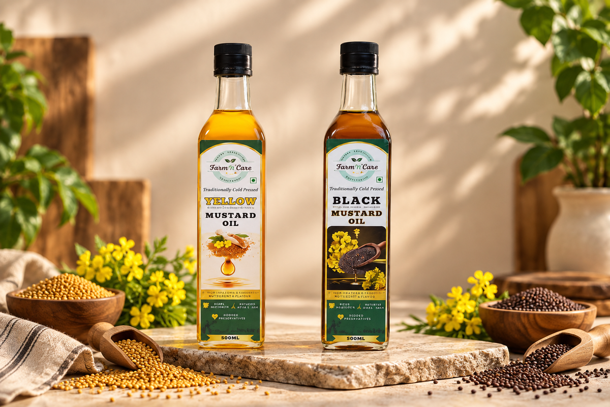 Farmncare Yellow & Black Mustard Oil Combo
