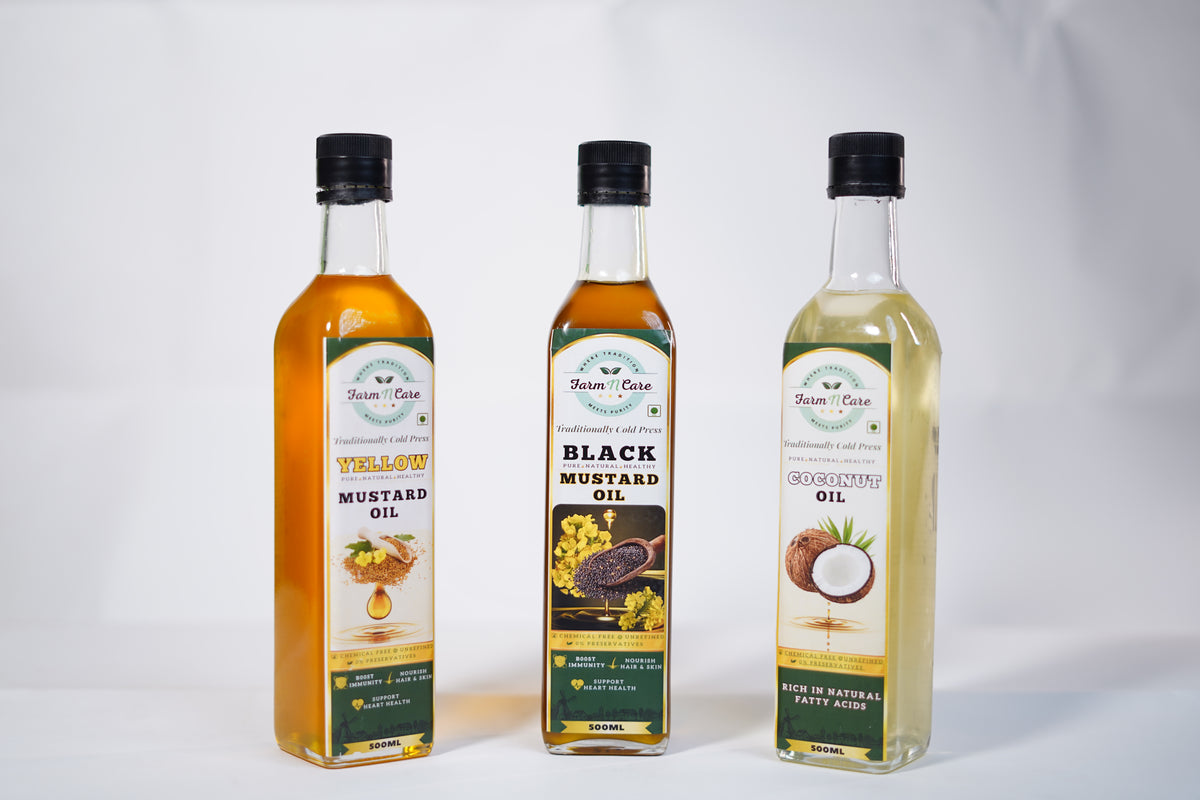 Farmncare Black - Yellow - Coconut Oil Combo